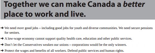 Working for a better Canada